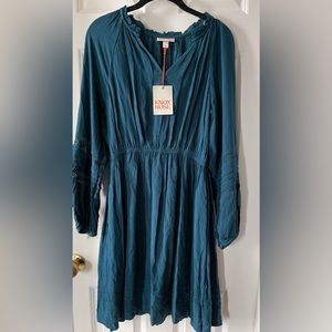 NWT Women’s Knox Rose Long Sleeve Teal Dress, Small